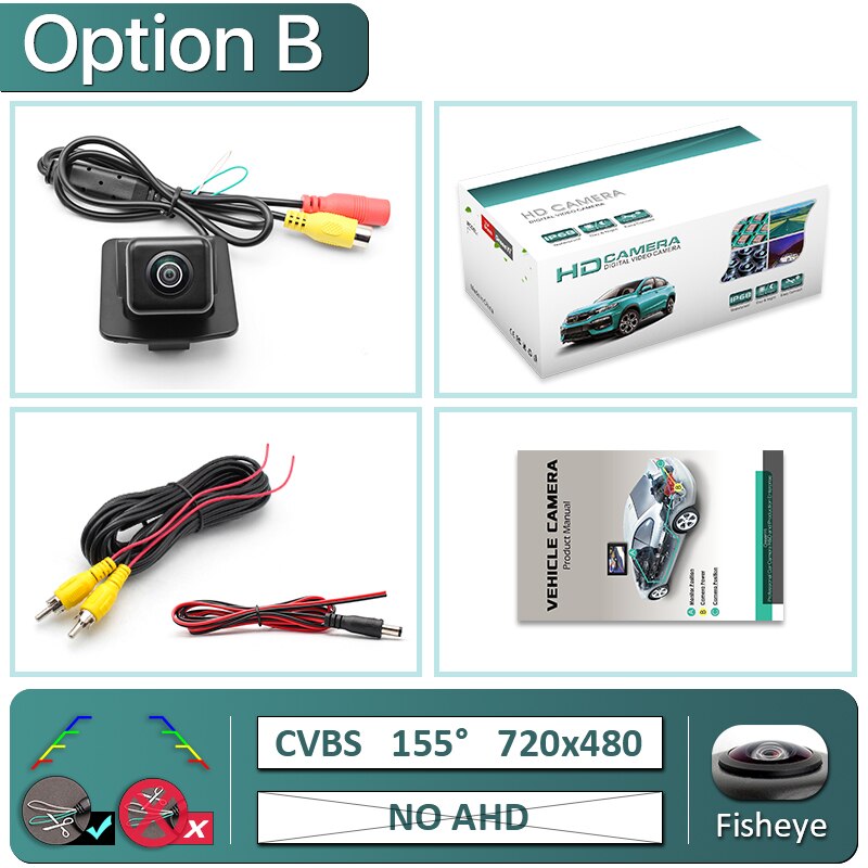 GreenYi 170 Degree 1080P HD AHD Starlight Night Vision Vehicle Rear View Camera For Mercedes Benz W204 W212 W221 S Class Car: B-720x480-155deg