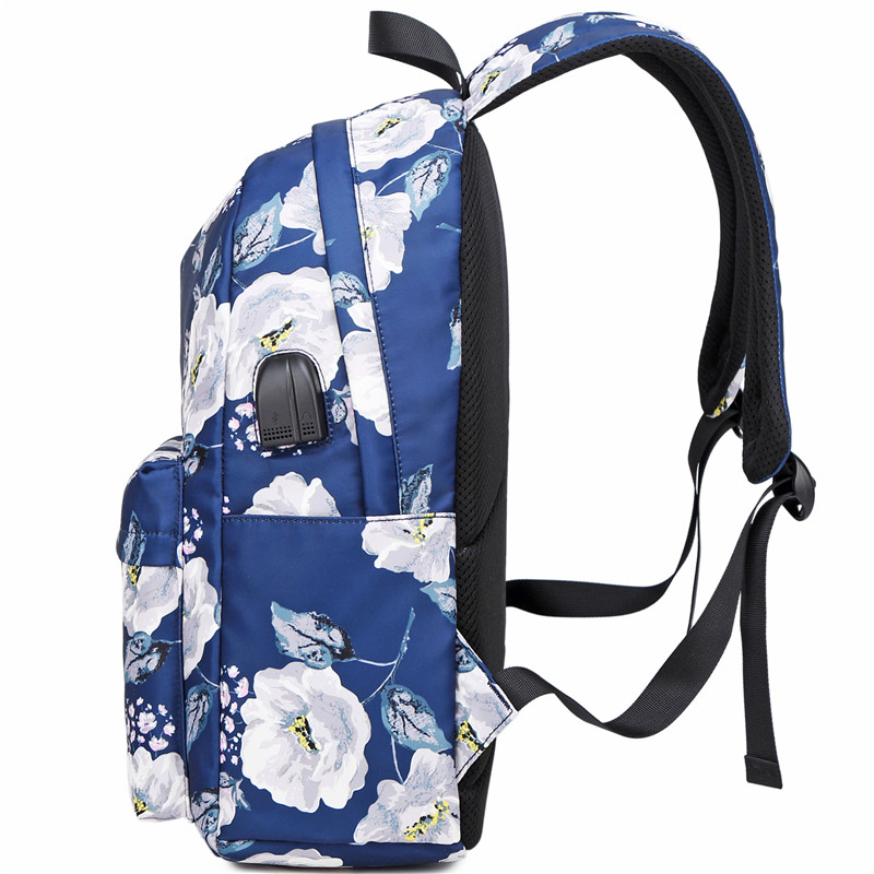 Fengdong Kids Bloemen Rugzak Schooltassen Voor Meisjes Usb Charge Boek Tas Kinderen School Rugzak Bloemen Schooltas Meisje