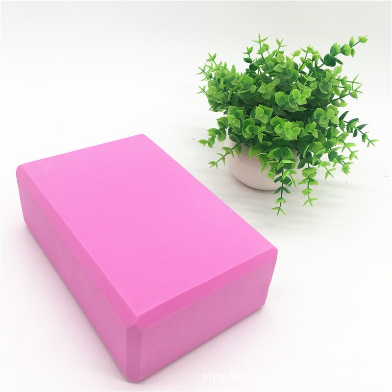 Belongwme eva yoga blokk skum murstein gym fitness pilates for trening fitness trening trening bodybuilding yoga bolster pute: Rosenrød