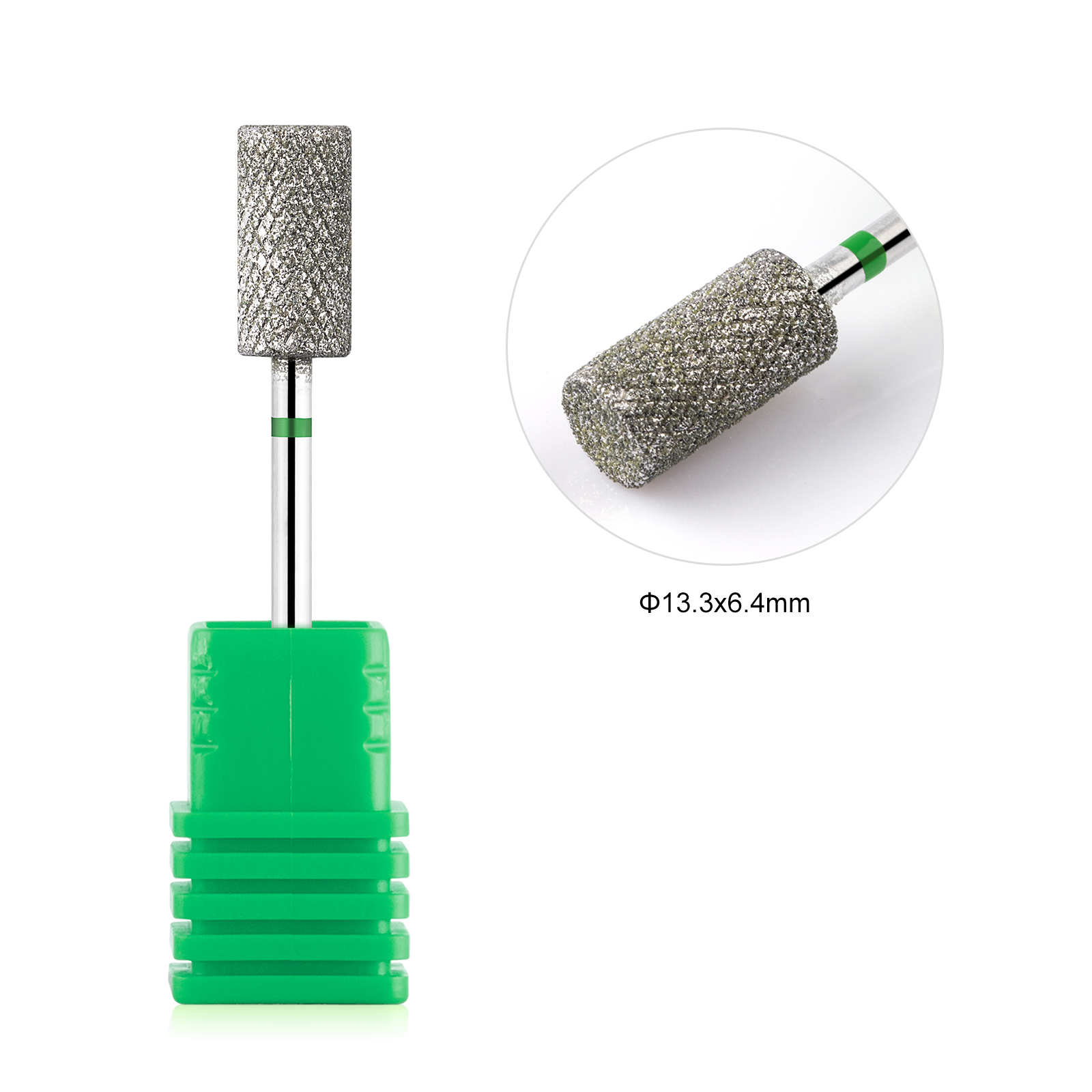 Tp diamantkrydsende tænder cylinder neglebor roterende neglebåndsrensende kværn 3/32 " manicureboremaskinetilbehør