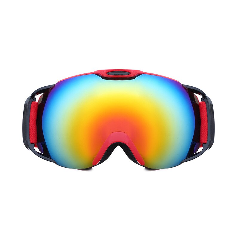 Lente dupla óculos de esqui anti-nevoeiro uv400 para esportes ao ar livre óculos de esqui neve snowboard óculos de proteção homem mulher: Red Red