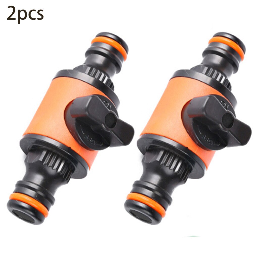 2PC Hose Pipe Tap Shut Off Valve Fitting Connector Garden Garden Quick Coupler Drip Irrigation ABS TPR Hose Connector