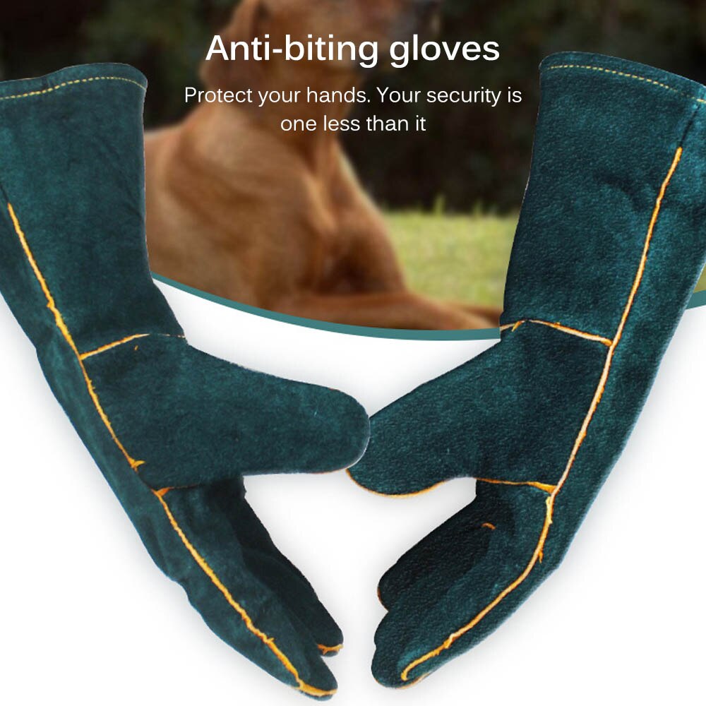 Anti-bite Gloves Safety Bite Gloves For Catch Dog Cat Reptile Animal Ultra Long Leather Pets Grasping Biting Protective Glove