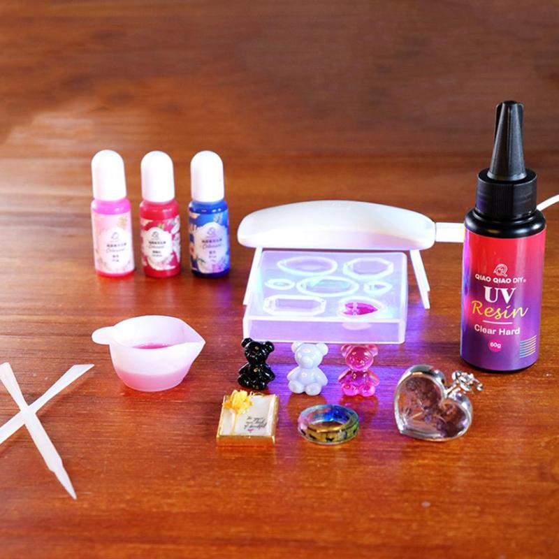 DIY Hard Jewelry Making UV Glue Rubber Thin Transparent Model Craft Resin Dipping UV Accessories Epoxy L1Y6