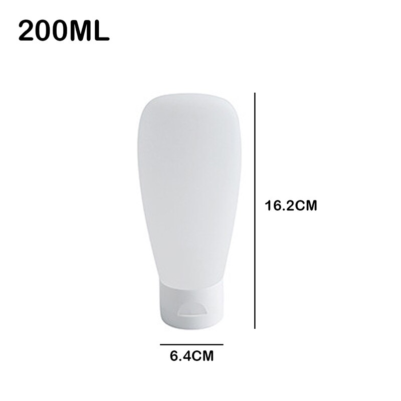 Bouteille de voyage en Silicone, Portable, Flexible, facile à presser, rechargeable, nettoyant, shampoing, bain, récipient étanche: 200ml