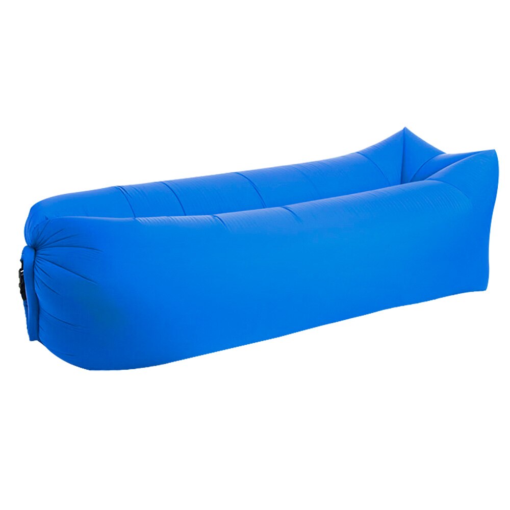 Let sovepose vandtæt oppustelig pose doven sofa camping soveposer luft seng voksen strand lounge stol hurtig foldning: Blå