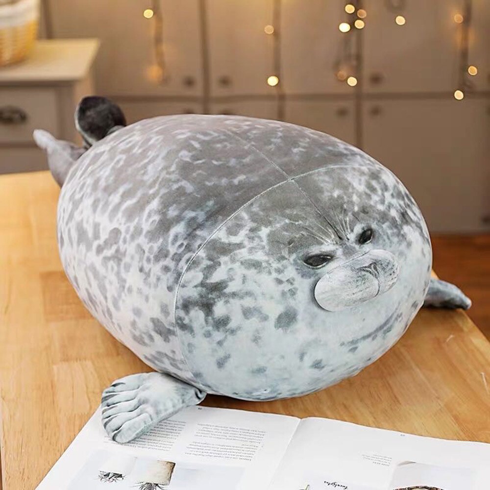 IKAUOIE 60cm Super Soft Osaka Seal Pillow Plush Toy Aquarium Sea Animal Pillow Doll Special For Children