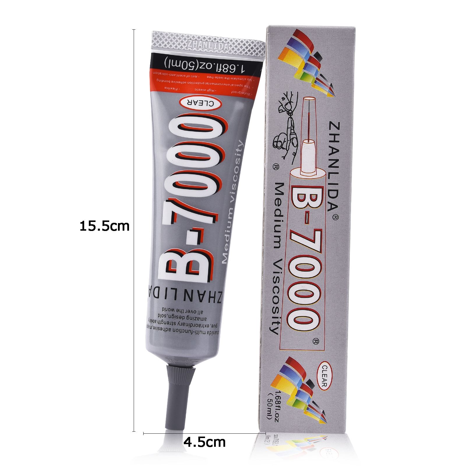 Pegamento B7000 multiusos, 9/15/25/50ml, transparente, fuerte, Universal, superpegamento para joyería DIY, reparación de artículos: 50ML