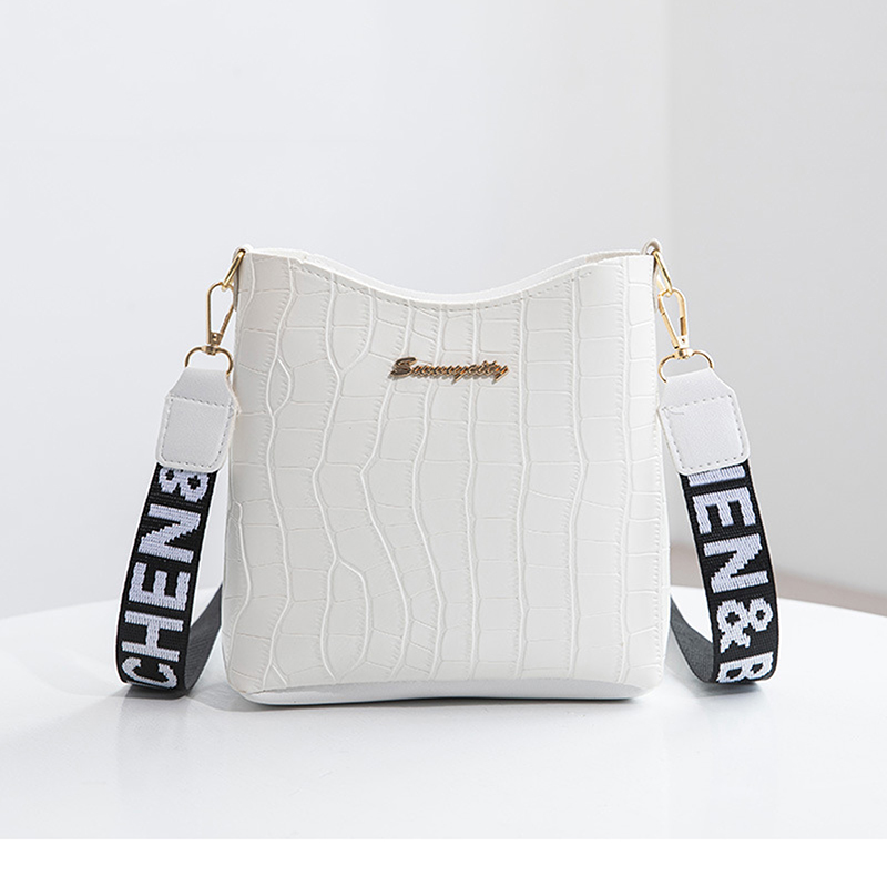 Crocodile Messenger Bags For Women Luxury Ladies Handbags Bucket Bag Pu Leather Crossbody Shoulder Bag Female