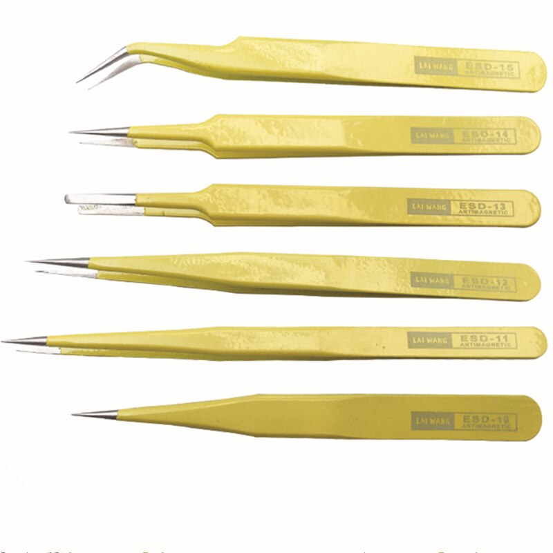 ZtDpLsd 1 pcs Aço Inoxidável Pinças de Precisão Esd Pinça Eletrônica Ferramenta de Reparo Ferramentas Picking Art Pedrinhas Gem