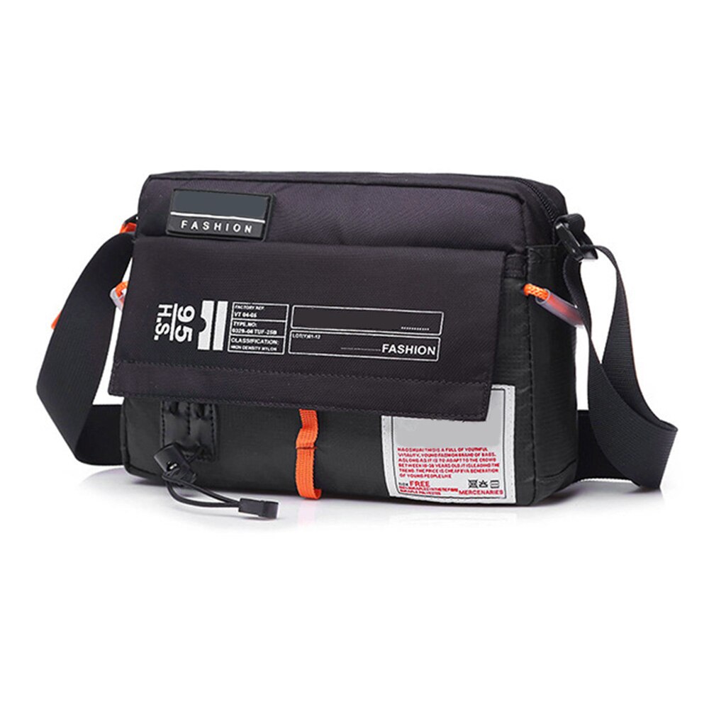 Heren tas heuptas heren nylon borsttas telefoon portemonnee waterdichte reistas schoudertas 6 kleuren: Zwart