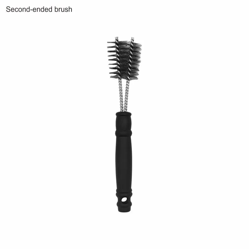 Outdoor BBQ Cleaning Brush Steel Wire Grill Cleaner Tool for Barbecue Grill Oven Mesh Cleaning Brush Kitchen Home Goods: Blue