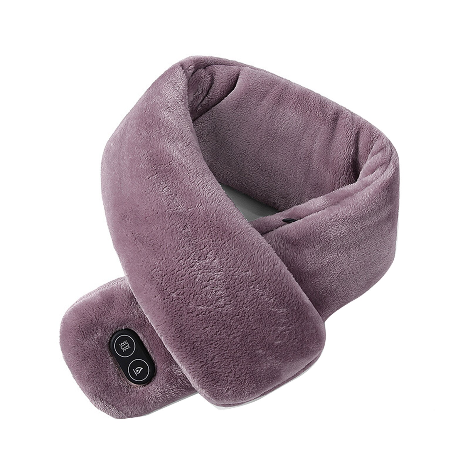 Vrouwen Mannen Zachte Temperatuurregeling Pijnbestrijding Cervicale Massage Schouder Hals Wrap Usb Verwarmde Sjaal Wasbare Winter Warm: Bruin