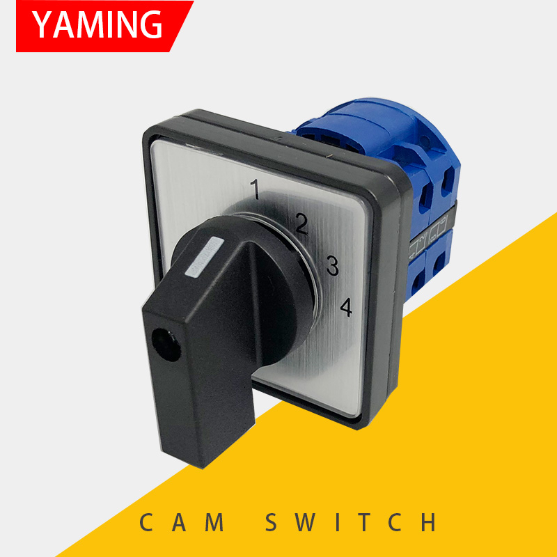 YMW26-20/2 Cam Switch 4 Positions Industrial Selector DIY Rotary Changeover 8 Terminals Screws Silver Contact LW26 LW28