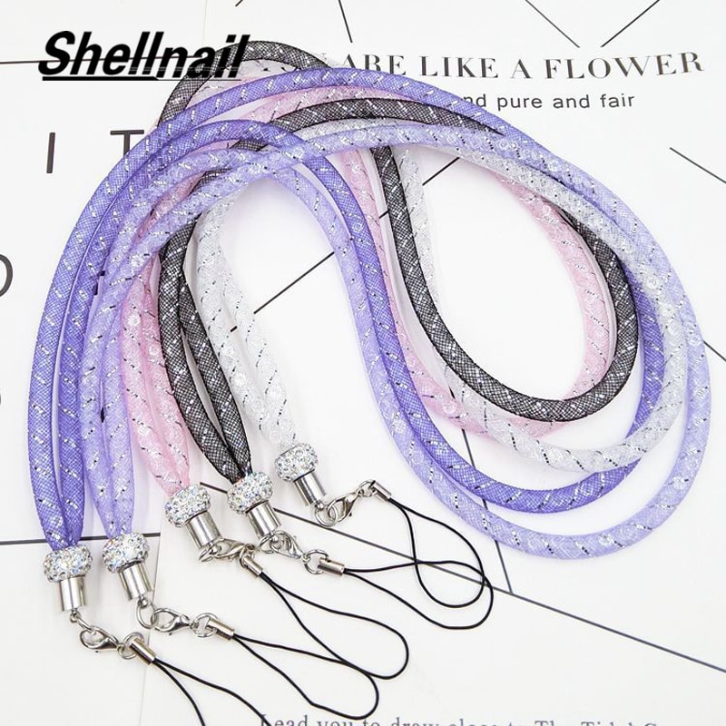 Shellnail Universal- praktisch Riemen Lange Luxus Nacken Schlüsselband für iPhones Schlüssel USB Ich würde bestehen Karte praktisch Kristall Lanyards