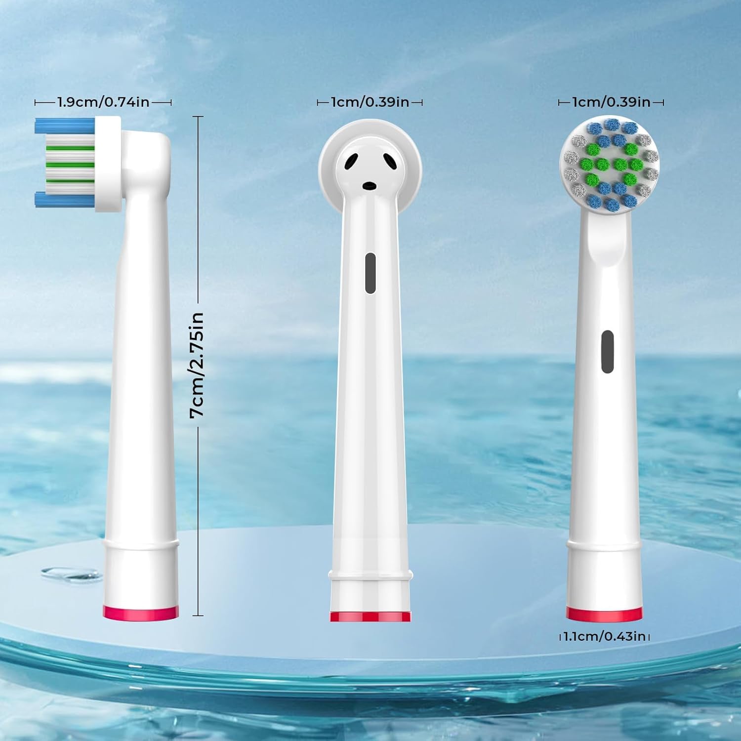 Compatibel met Oral B elektrische tandenborstel vervangende opzetborstels, precisie schone opzetborstel navullingen geschikt voor Oral B Pro
