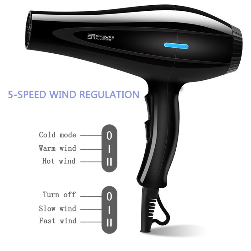 Secador de pelo de 3200W/1400W, herramientas de estilismo de salón de peluquero con ajuste de 2 velocidades, aire /frío, 45G