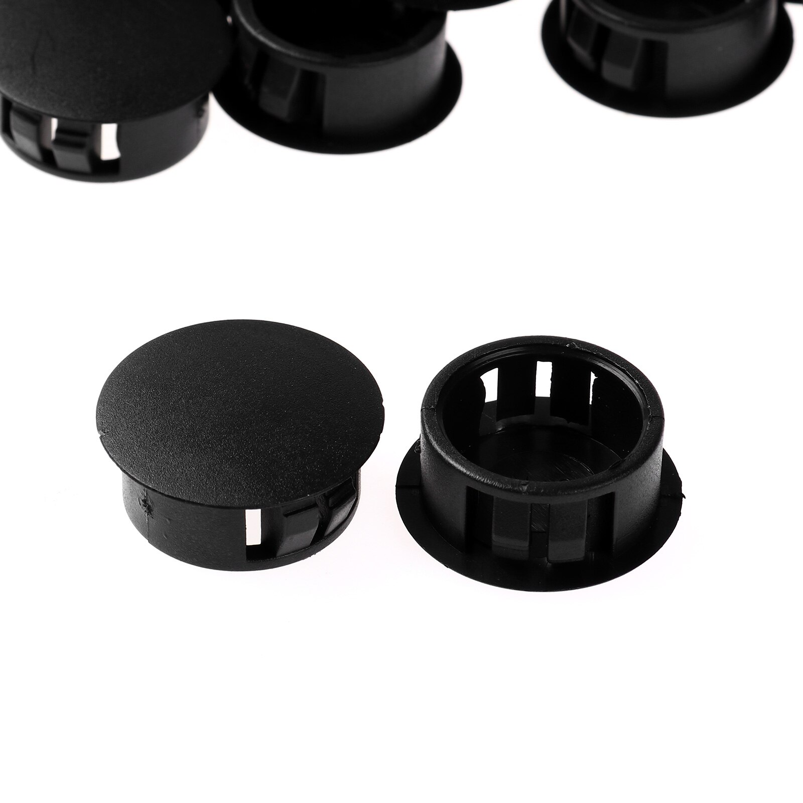 50Pcs 6/13/16/20/25Mm Zwarte Schroef Caps Plastic Cover Snap-Type gat Plug Voor Meubels Buis Hekwerk Post Flush Type Panel Stekkers