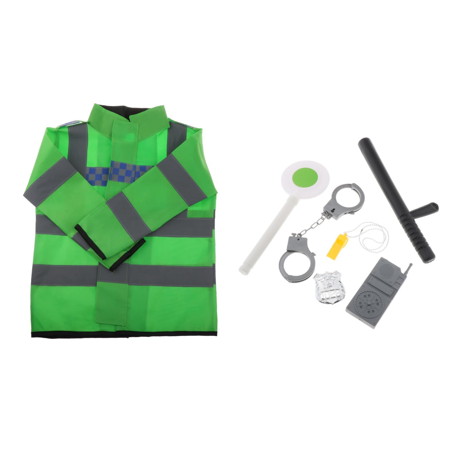 Fancy Dress Costume Role Pretend Educational Toy Policeman Officer Whistle