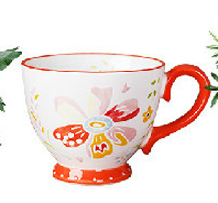 ceramic cup, ceramic soup cup with handle, pasta cup, milk cup, breakfast cup coffee cup