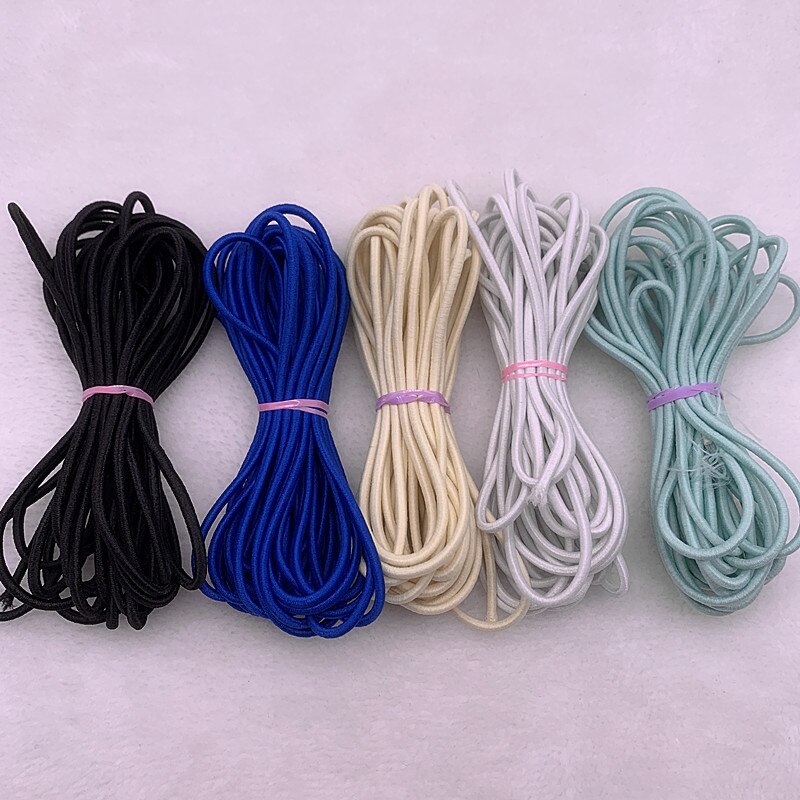 5 Yards/Lot 2.0 2.5Mm Hight-Elastische Bands Spool Naaien Band Ronde Elastisch Koord Diy Handgemaakte Naaien materialen #09