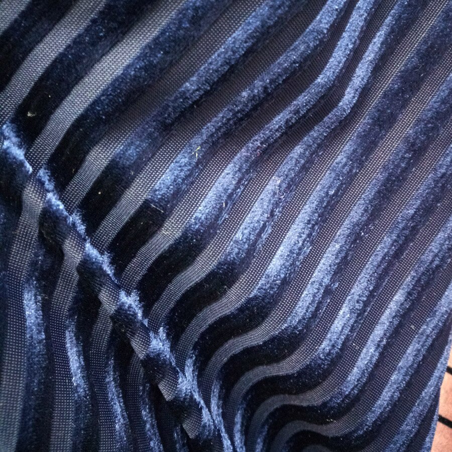 Tela elástica de terciopelo a rayas, textil para vestido artesanal, precioso tejido para pantalones de vestir, textil suave de lujo para el hogar