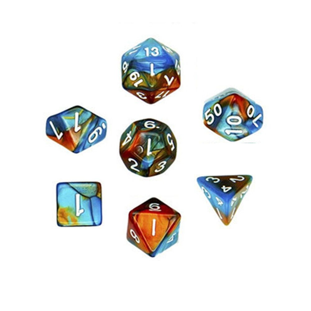 7 teile/satz Würfel Digitale Multi Sided Acryl Würfel Für RPG Dungeons Und Drachen Bord Spiele Würfel: L
