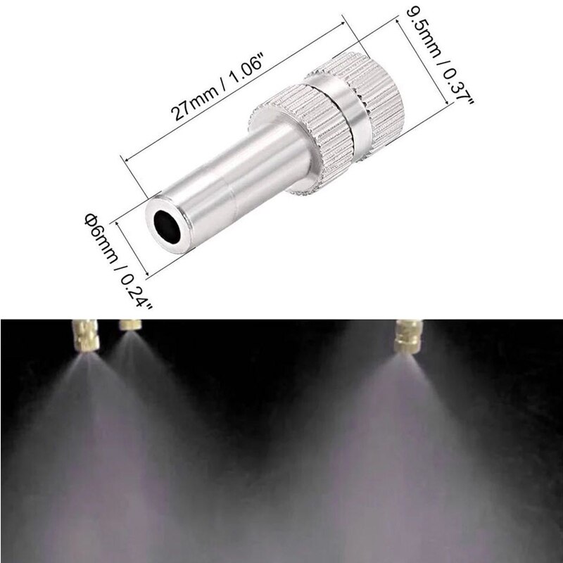 HEMAN 3pcs Reptiles Fogger Mist Sprinkler Rainforest Tank Pet Humidification Cooling System Reptile Pet Terrarium Misting System