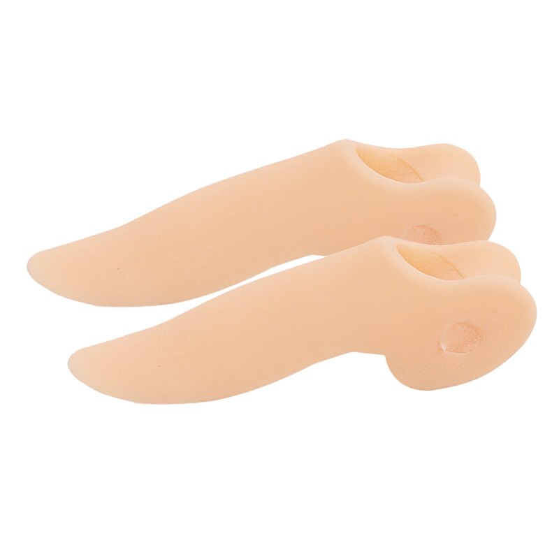 2pc Little Toe Varus Separator Bone Corrector Straightener Silicone Gel Foot Bunion Hallux Valgus Point Fingers Protector TSLM1: B