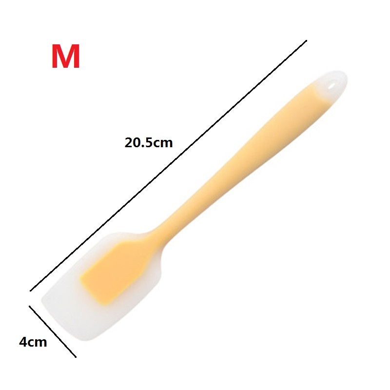 Keuken Accessoires Siliconen Spatel Food Grade Non-stick Pan Voor Bakken Boter Cake Schraper Siliconen Schraper Voor Cookie Bakken: M-Light Orange