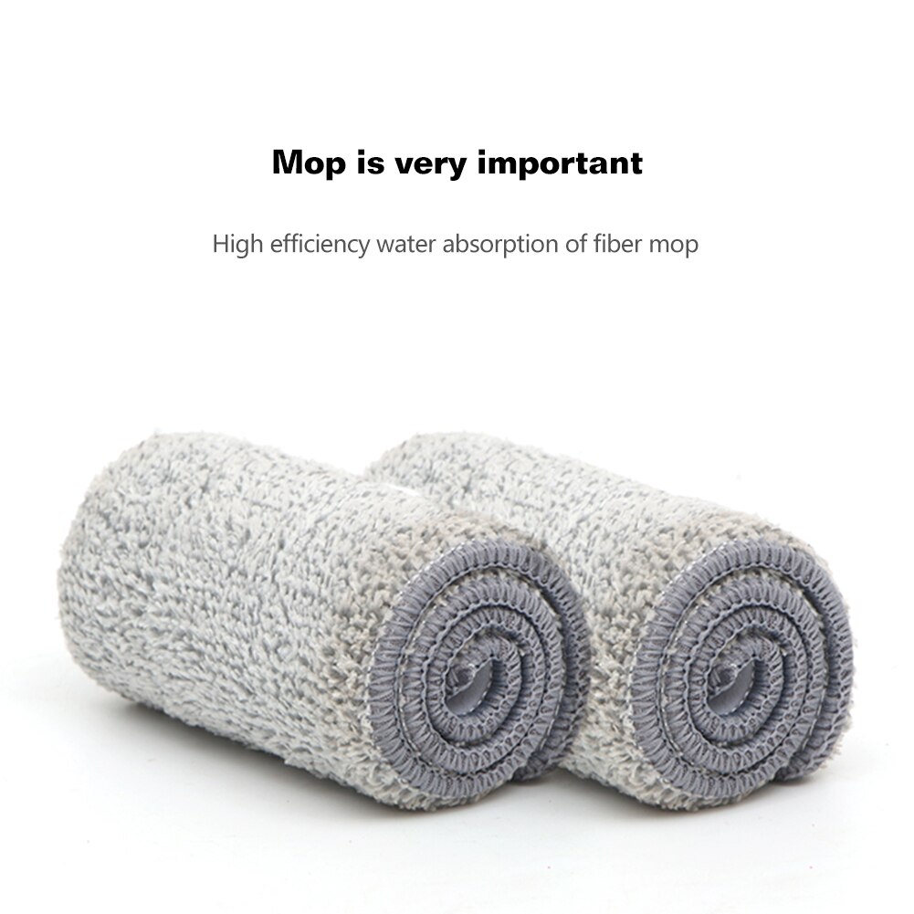 Household Flat Squeeze Mop Hand-free Wash Flat Mop Automatic Spin Mop Pads