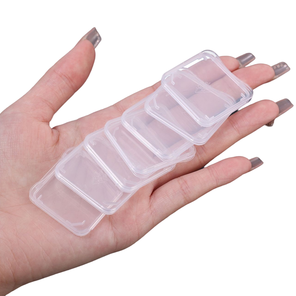 20/10/5/1 pièces Transparent TF/SD cartes mémoire étui de protection support boîtes de rangement Portable Mini clair carte SIM boîte anti-poussière