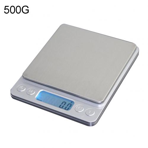 0.5kg/1kg/2kg/3kg LCD Display Multi-function Digital Food Kitchen Scale Stainless Steel Food Scale Cooking Tools Balance: 500g