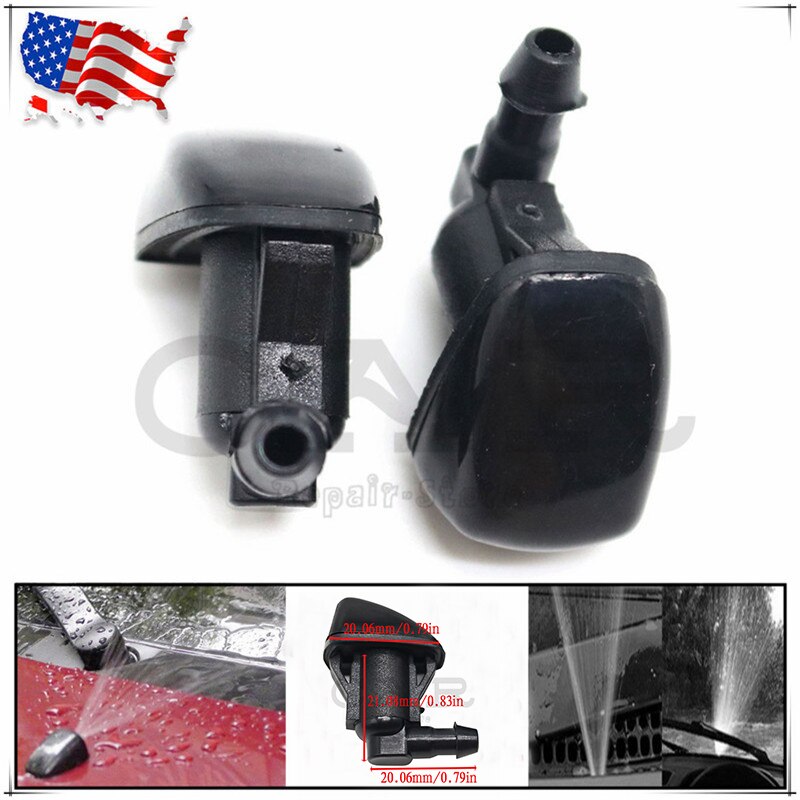 2x For Toyota Sienna Corolla Tundra 3.3L Front Windshield Washer Nozzle Jet Kit 85381AE020 85381-AE020 85381-0K010 853810K010