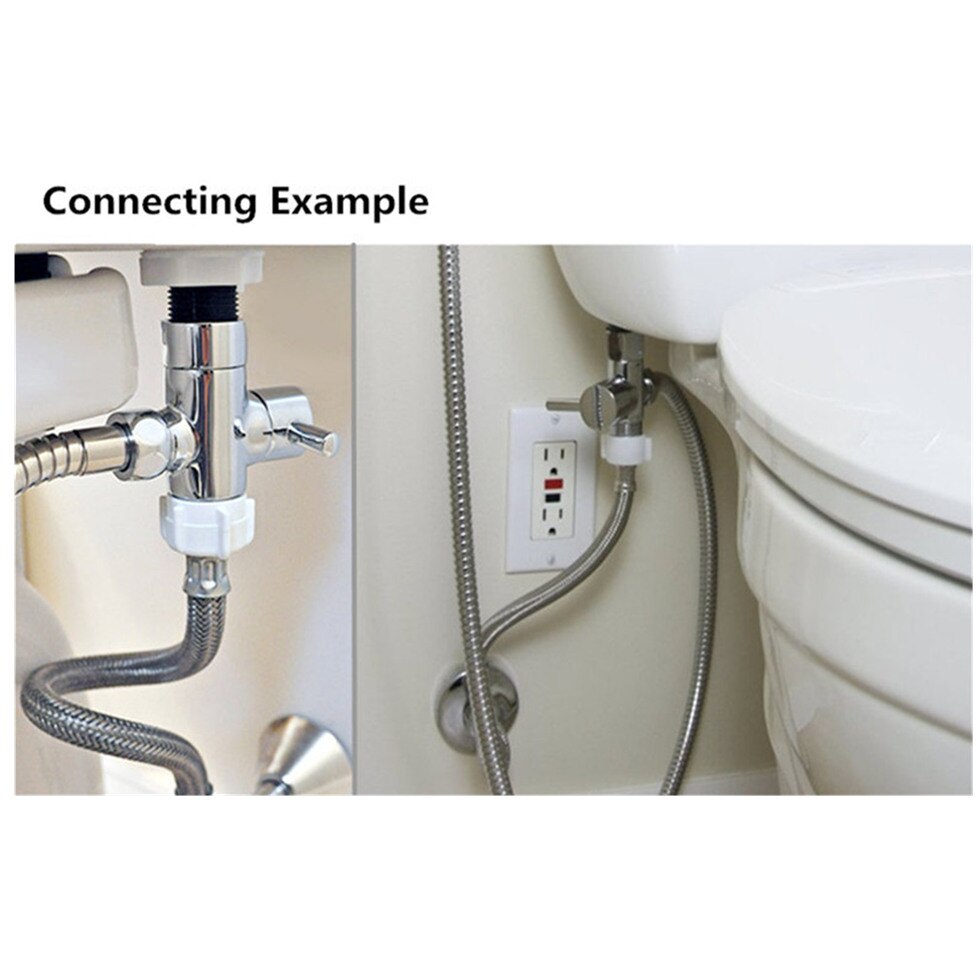 Messing 1/2 "7/8" Chrome T-adapter 3 Möglichkeiten Ventil für Füllung Winkel Bidet Umsteller Bad Wc Bidet sprayer Dusche Kopf Dusche