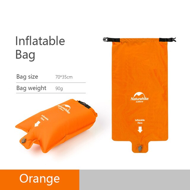 Naturehike nylon tpu liggeunderlag letvægts fugtbestandig luftmadras bærbar oppustelig madras campingmåtte åndbar: Orange airbag