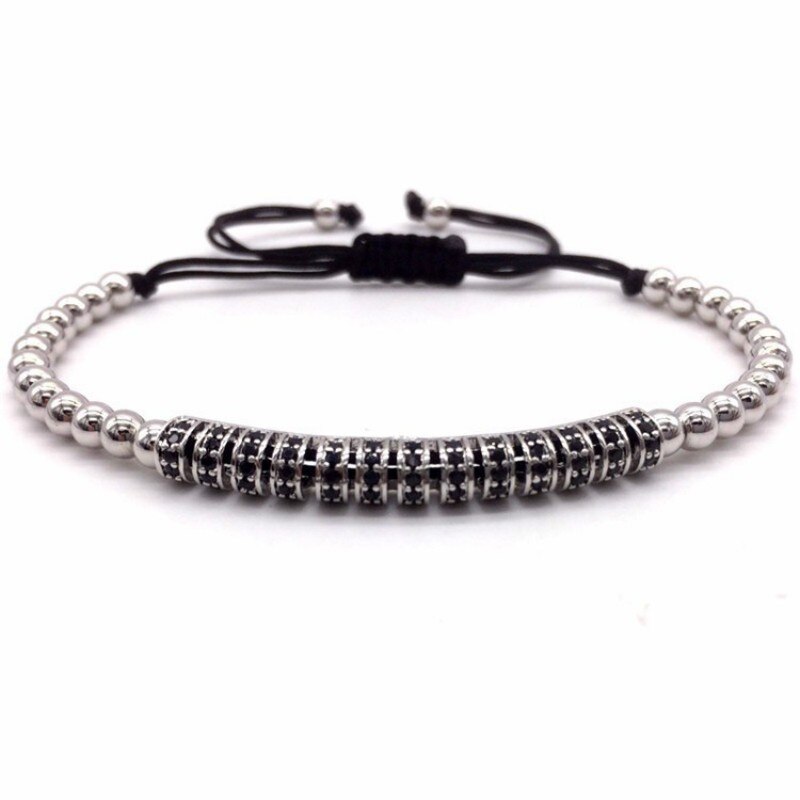 Klassieke Ronde Charm Armband Mannen Trendy 4Mm Handgemaakte Gevlochten Macrame Kralen Armband Voor Mannen Sieraden: 5