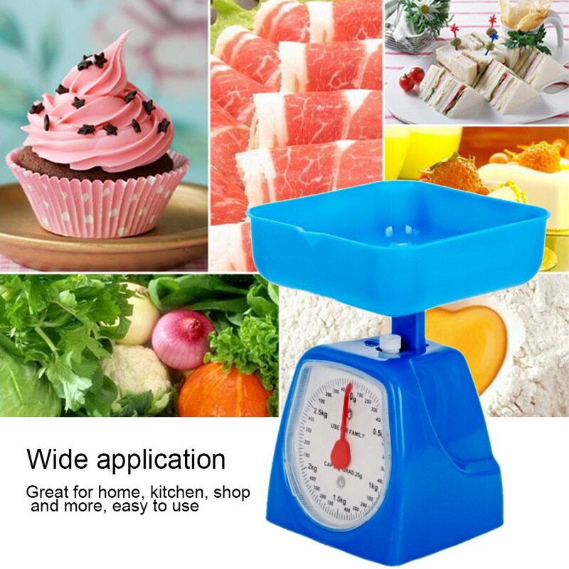 Kitchen Mechanical Dial Plastic Scale Analog Scale with Removable Bowl Food Balance Measuring Weight Kitchen Weighing Tools