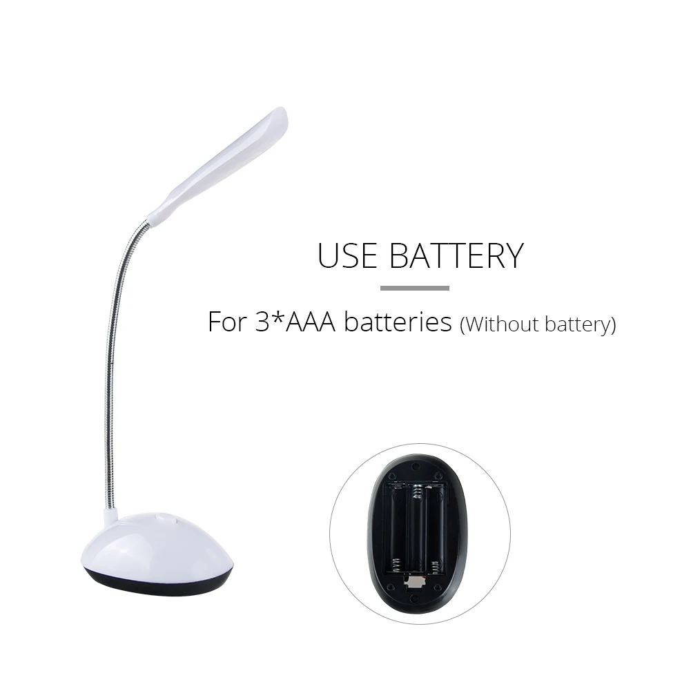 Mini LED Schreibtischlampe AAA Batteriebetriebenes Nachtlicht Augenschutz Leselampe Kreative Klapptischlampe zum Studium Schlafzimmer