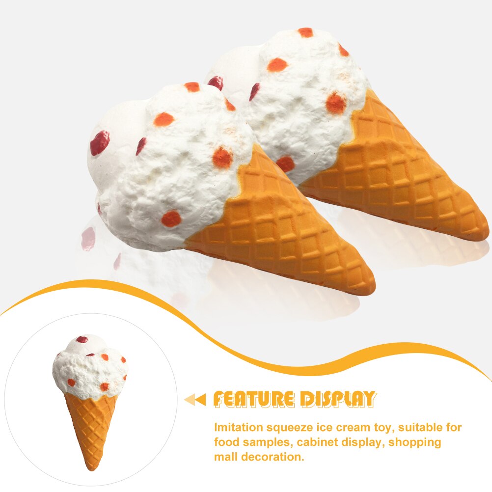 Torch Ice Cream PU Squish Ice Cream Imitation Squeeze Ice-cream Model