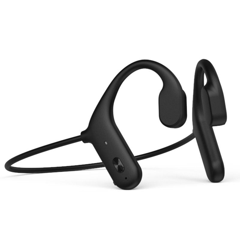 KS20-auriculares inalámbricos de conducción ósea, cascos deportivos impermeables con Bluetooth 5,0, magnéticos, con reducción de ruido y micrófono: Black