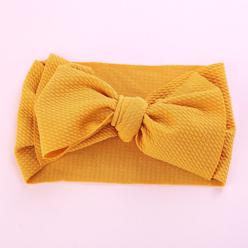 Mooie Big Bows Baby Hoofdband Baby Effen Kleur Haarbanden Zachte Knoop Meisje Haarband Baby Haaraccessoires Tulband: style 6