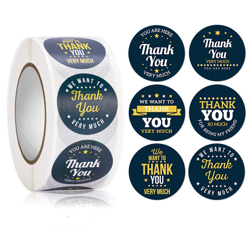 25mm Flower Thank You Sticker Baking Small Sticker... – Grandado