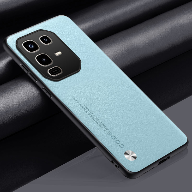Funda de cuero para Infinix Note 50 Pro 4G fibra de carbono silicona dura a prueba de golpes mate funda de teléfono InfinixNote50Pro X6855 X6858: Cuero / green