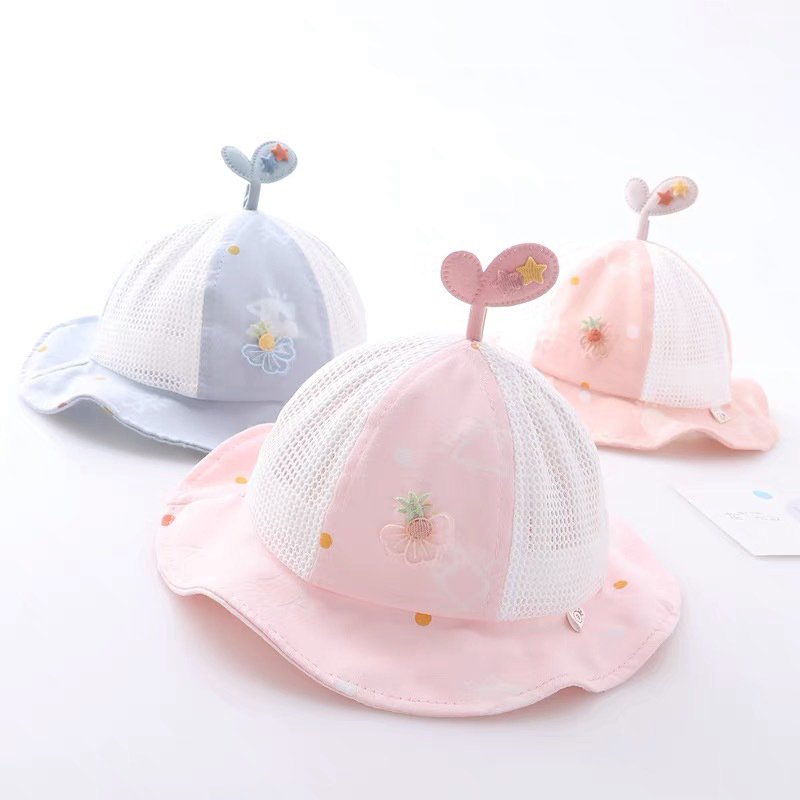 Baby Zon Emmer Hoed Mesh Hollow Out Cap Voor Baby Meisjes Baby Strand Hoed Met Brede Rand Kids Caps super Leuke FS99