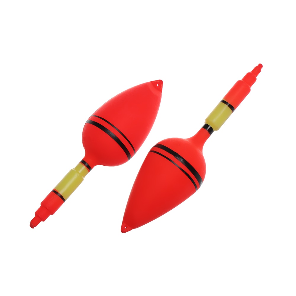 5PCS/Set Red Plastic Fishing Night Float Light Stick Eva Foam Ball Boia Luminous Bobber Night Outdoor Fishing Float