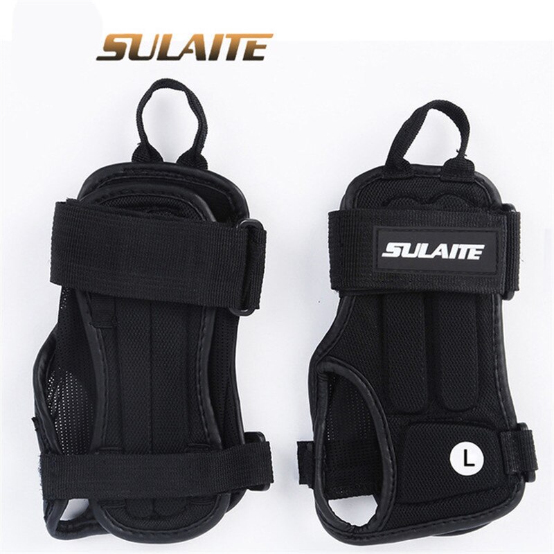 Sulaite protetor de pulso para motocicleta, 1 par profissional de suporte de pulso para skate e esqui, protetor de palma da mão