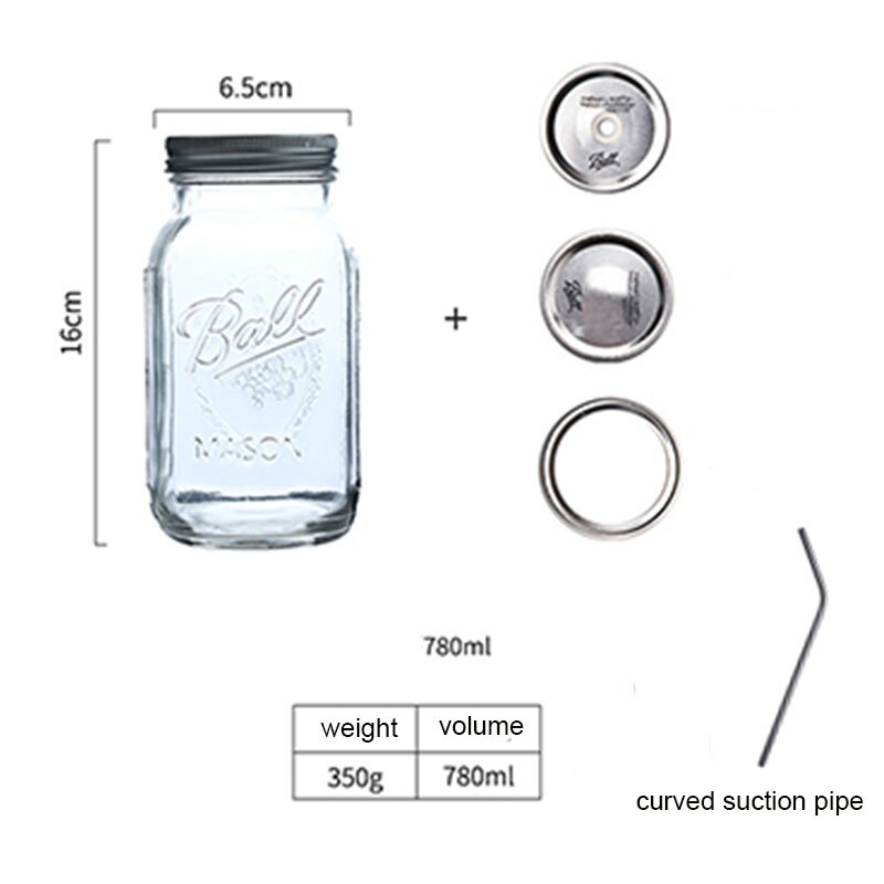 Nordic Home And Tableware Glass Manson Jar Manson Glass Bottle For Juice/Milk/Coffee Sealed Rooster Cup vasos de vidrio стекло: 6.5x6.5x15cm