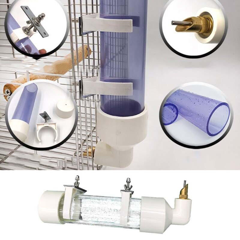 Comedero para pájaros y periquitos, jaula colgante para mascotas, agua potable para dispensador automático de loros, cacatúas