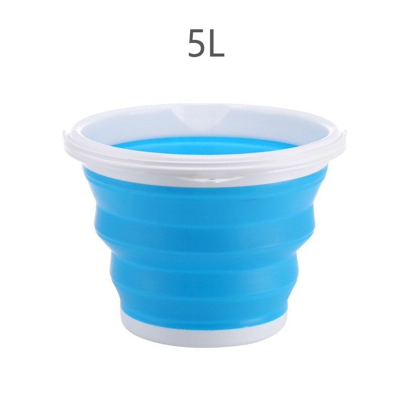 Seau en plastique pliable pour bain de pieds épais, seau rétractable, multifonction, Portable, pour la pêche, outil de nettoyage: 9